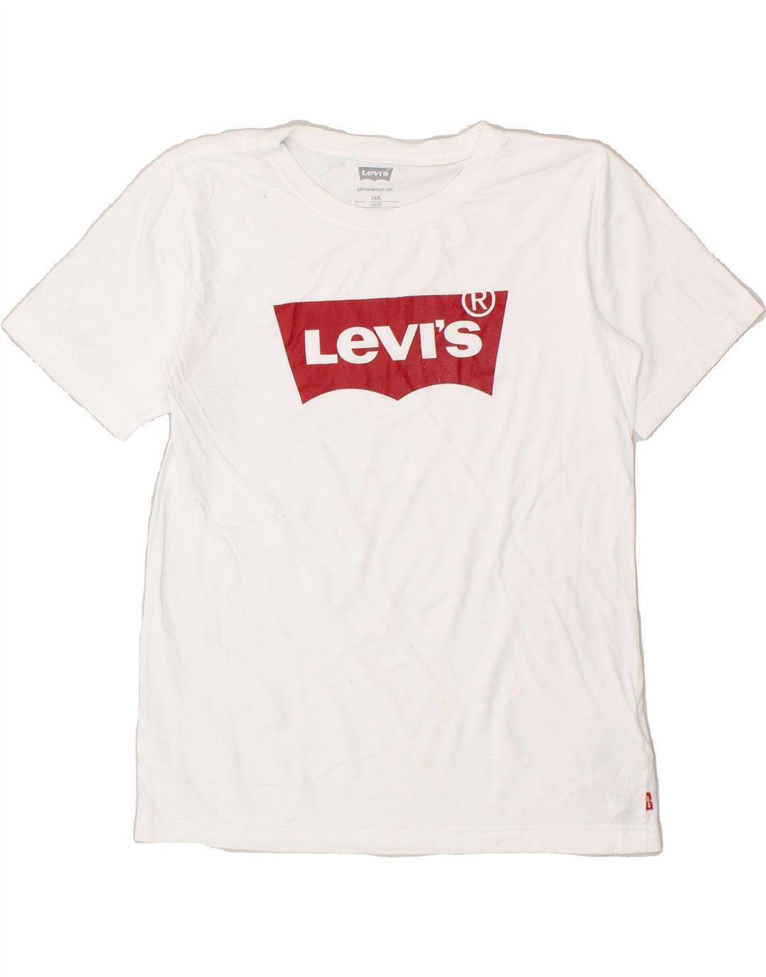 LEVI'S Boys Graphic T-Shirt Top 15-16 Years White Cotton | Vintage Levi's | Thrift | Second-Hand Levi's | Used Clothing | Messina Hembry 