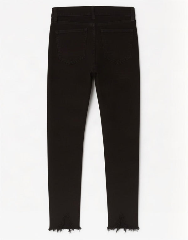 Topshop Womens Jamie Distressed Skinny Jeans W30 L24 Black Cotton
