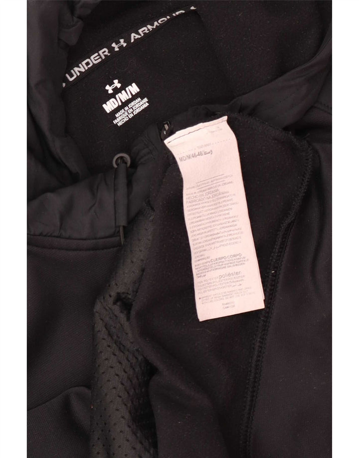Under Armour Mens Graphic Zip Hoodie Sweater Medium Black Polyester