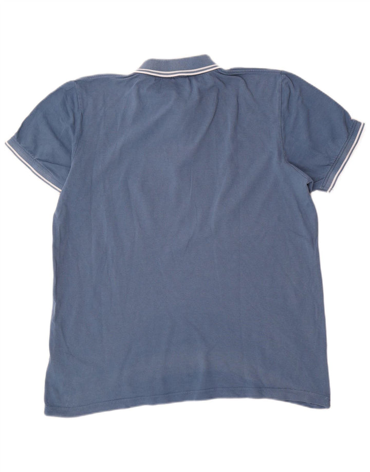 Kappa Mens Polo Shirt Large Blue Striped Cotton