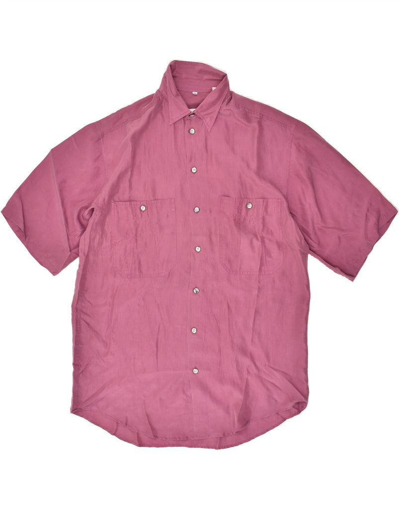VINTAGE Mens Shirt Size 39/40 Medium Purple Silk | Vintage Vintage | Thrift | Second-Hand Vintage | Used Clothing | Messina Hembry 