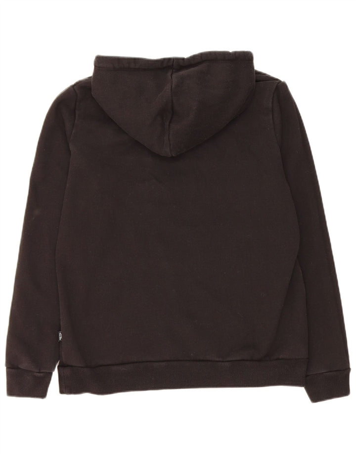 PUMA Womens Hoodie Jumper UK 14 Medium Black Cotton