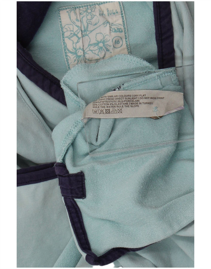 FAT FACE Womens Sweatshirt Jumper UK 16 Large Blue Cotton