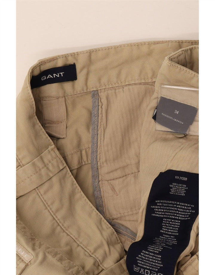 Gant Mens Cargo Shorts W34 Large Beige Cotton