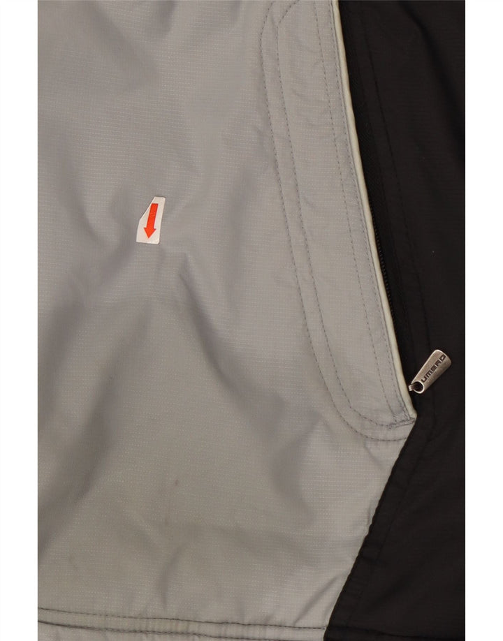 Umbro Mens Windbreaker Jacket UK 42 XL Grey Colourblock Nylon