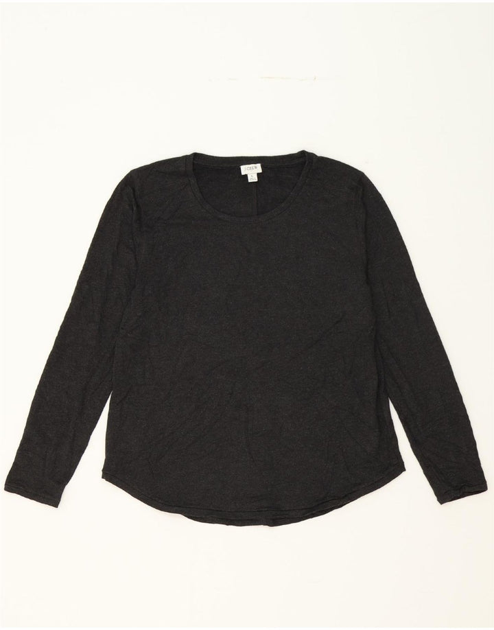 J. CREW Womens Top Long Sleeve UK 16 Large Black Modal Vintage J. Crew and Second-Hand J. Crew from Messina Hembry 