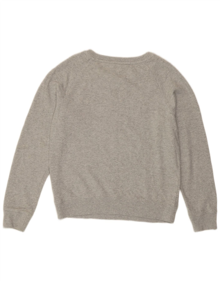 Marks & Spencer Womens Graphic Sweatshirt Jumper UK 10 Small Grey Flecked