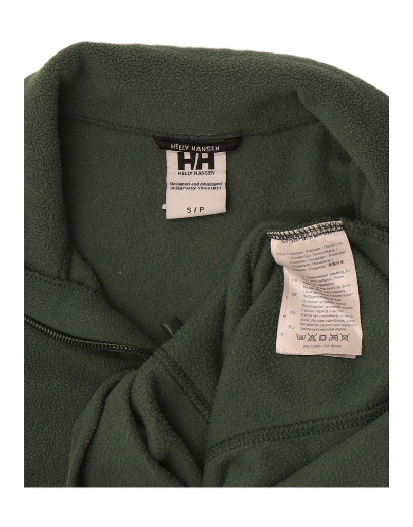HELLY HANSEN Womens Zip Neck Fleece Jumper UK 10 Small Green Polyester Vintage Helly Hansen and Second-Hand Helly Hansen from Messina Hembry 
