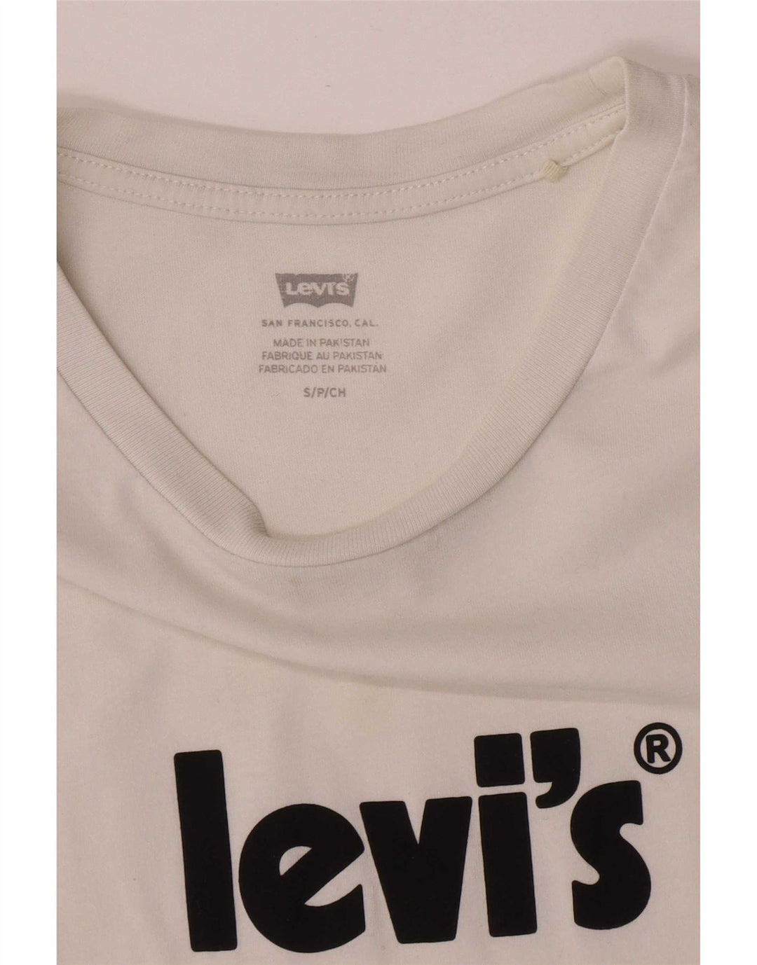 Levi's Womens Graphic T-Shirt Top UK 10 Small White