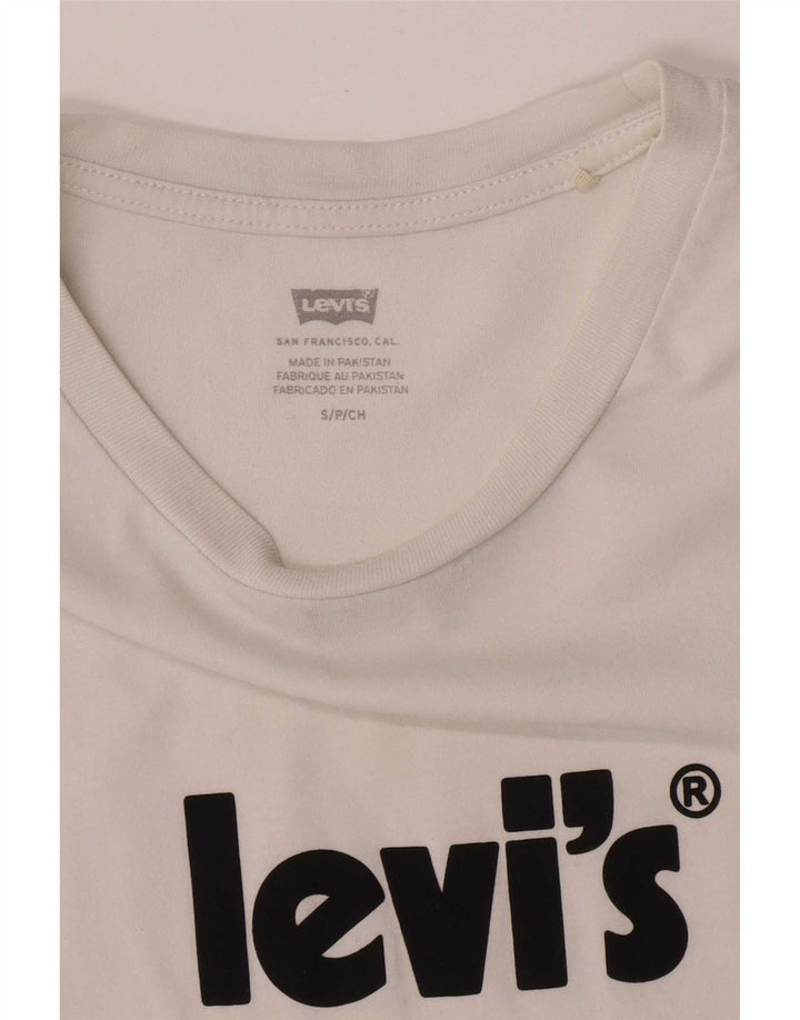 Levi's Womens Graphic T-Shirt Top UK 10 Small White