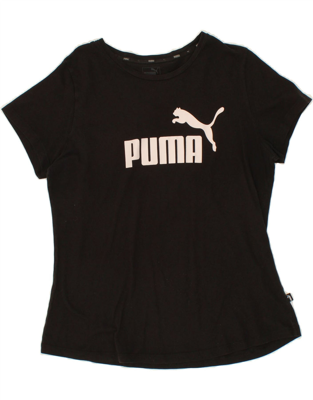 PUMA Womens Graphic T-Shirt Top UK 20 2XL Black Vintage Puma and Second-Hand Puma from Messina Hembry 