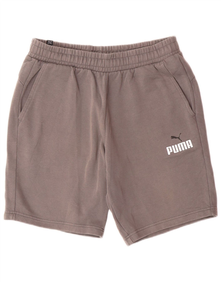 Puma Mens Graphic Sport Shorts Large Grey Cotton