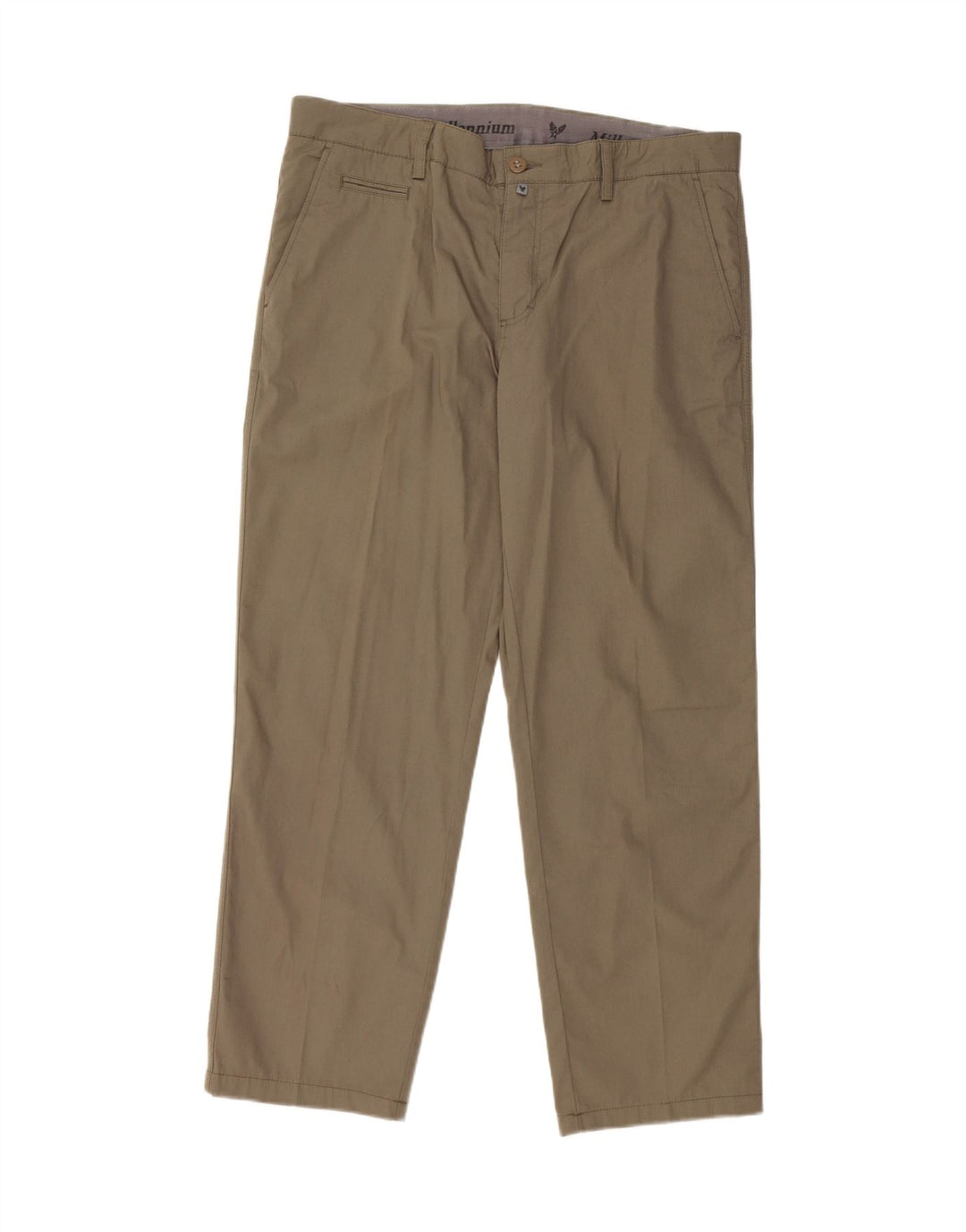 AVIREX Mens Straight Chino Trousers W34 L28 Khaki Cotton
