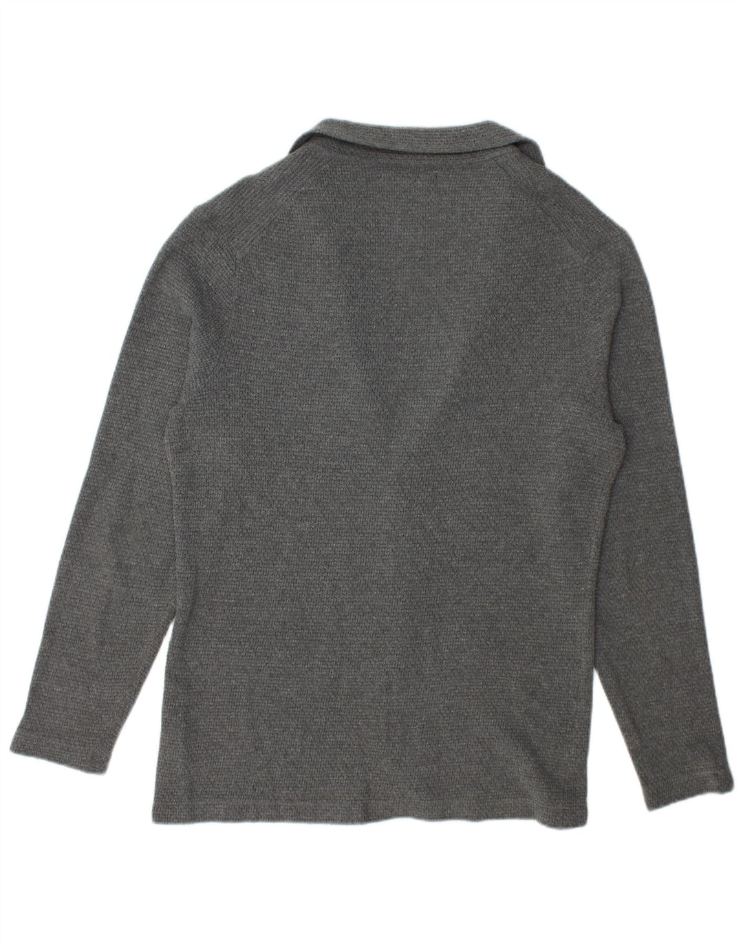 ZARA Mens Cardigan Sweater Medium Grey Polyester