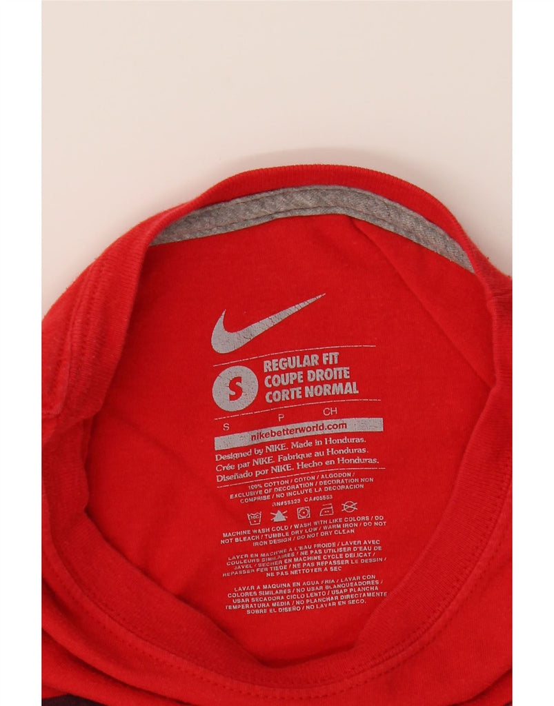 NIKE Mens Regular Fit Graphic T-Shirt Top Small Red Cotton Vintage Nike and Second-Hand Nike from Messina Hembry 