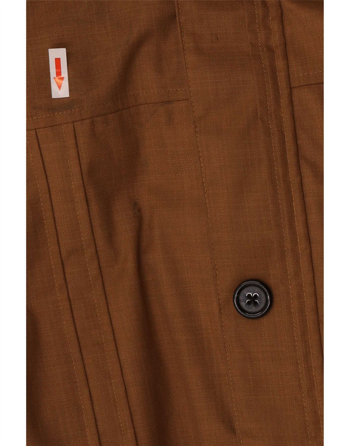 O'Neill Mens Hooded Bomber Jacket UK 38 Medium Brown Striped Polyester