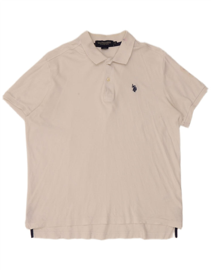 U.S. Polo Assn. Mens Shirt Medium White Cotton
