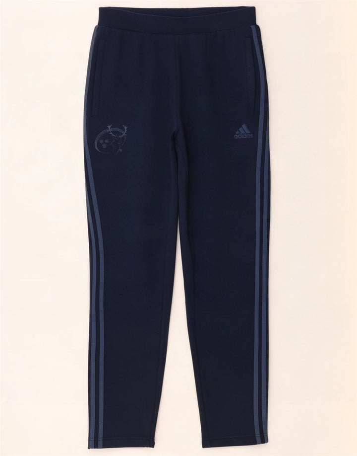 Adidas Mens Munster Rugby Graphic Tracksuit Trousers Medium Navy Blue
