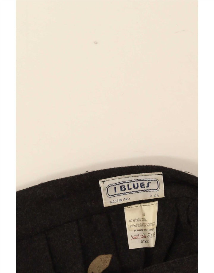 i Blues Womens Pleated Skirt IT 44 Medium W28 Black Wool