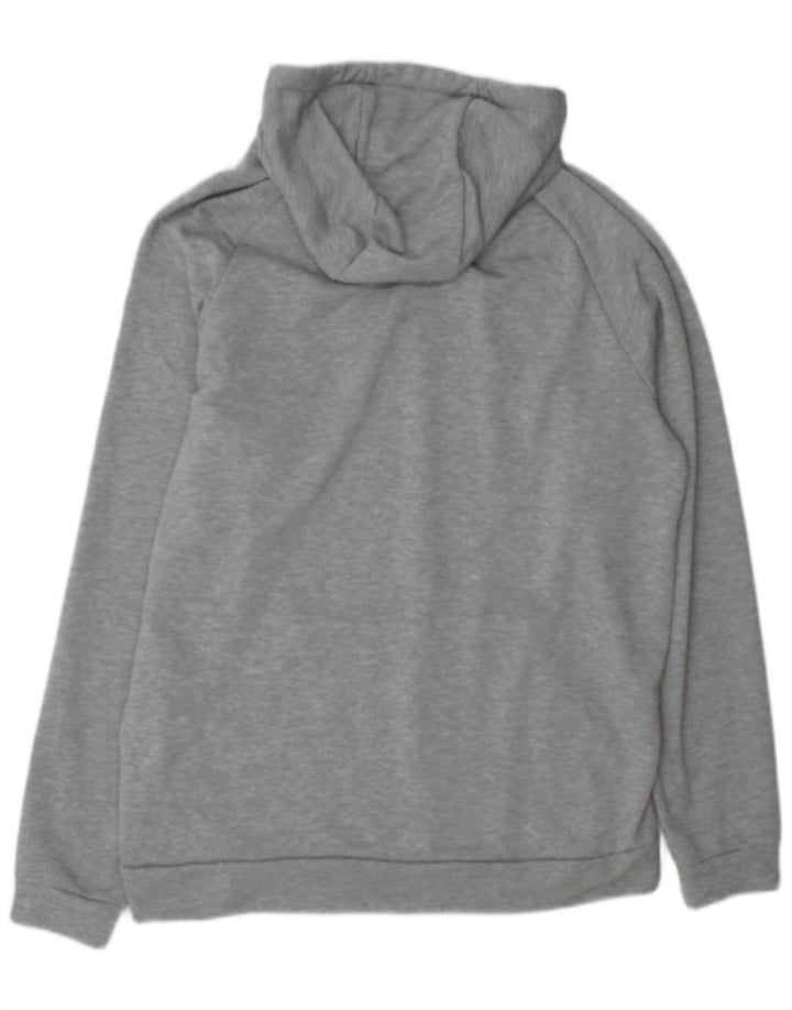 Nike Mens Dri Fit Graphic Hoodie Jumper Large Grey Flecked Polyester