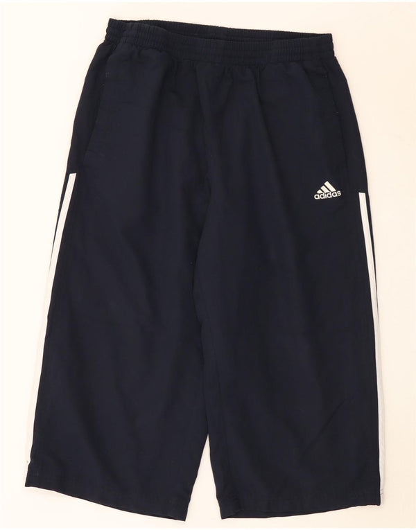 Adidas Mens Bermuda Sport Shorts Large Navy Blue Polyester