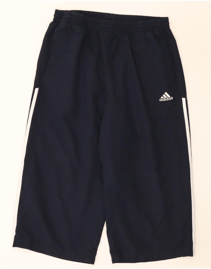 Adidas Mens Bermuda Sport Shorts Large Navy Blue Polyester