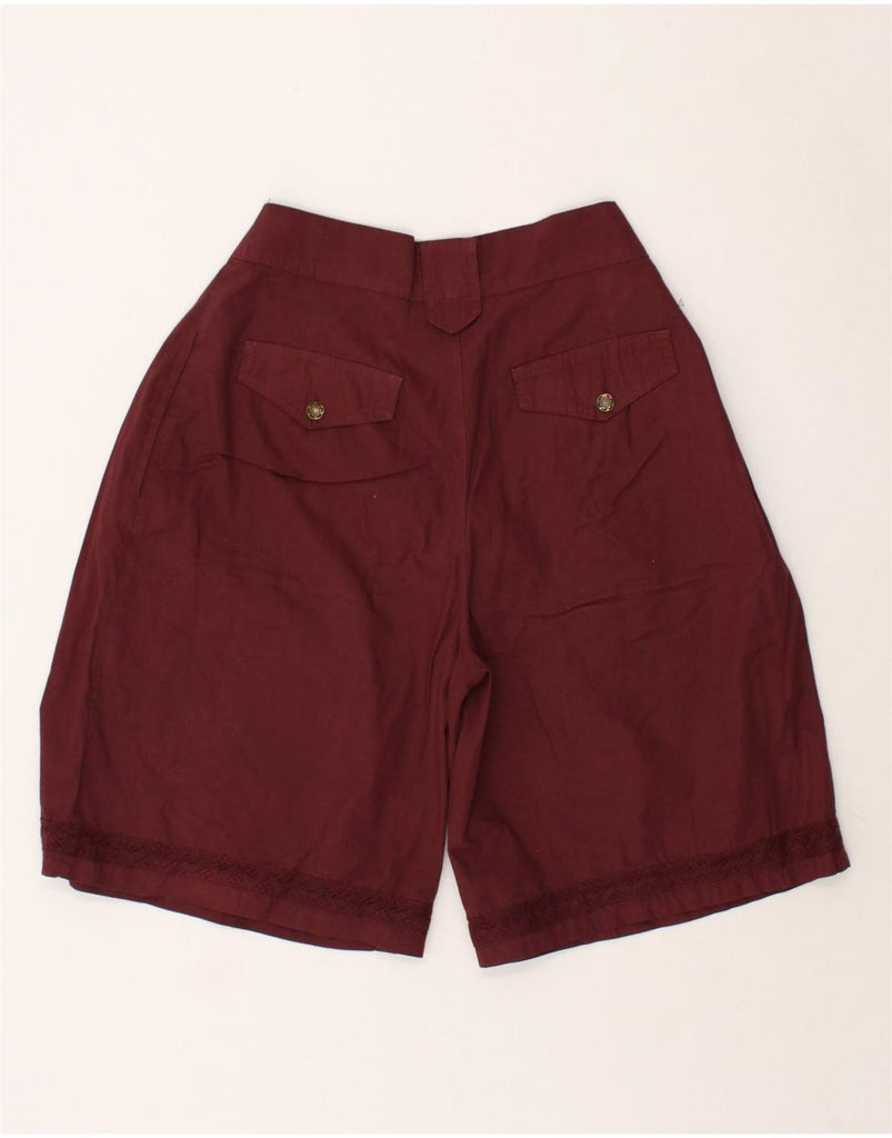 VINTAGE Womens Chino Shorts IT 44 Medium W26 Burgundy Cotton | Vintage Vintage | Thrift | Second-Hand Vintage | Used Clothing | Messina Hembry 