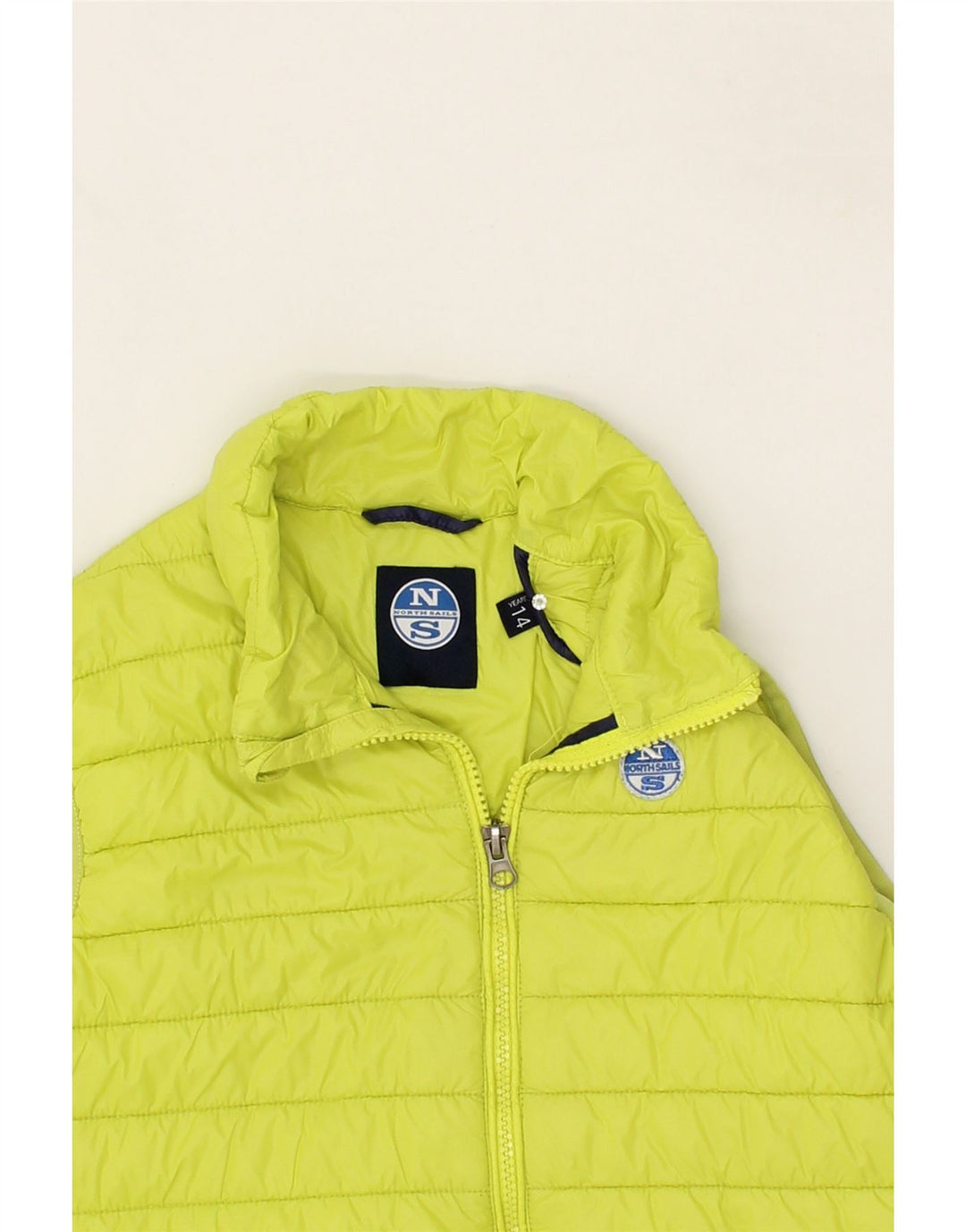 NORTH SAILS Girls Padded Gilet 13-14 Years Yellow Polyamide Vintage North Sails and Second-Hand North Sails from Messina Hembry 