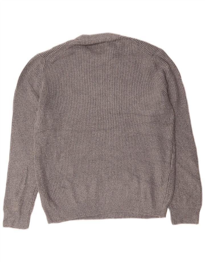 Marks & Spencer Mens Crew Neck Jumper Sweater Large Grey Polyamide
