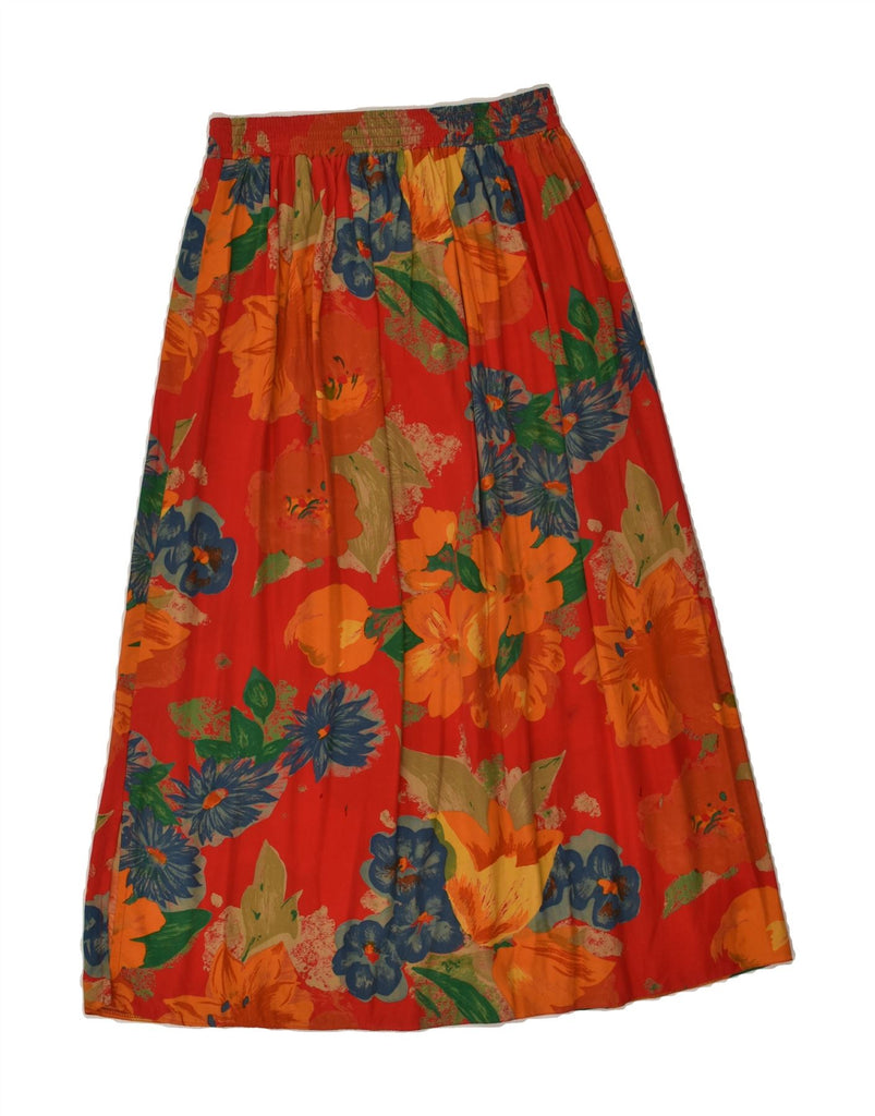 VINTAGE Womens Pleated Skirt W26 Small  Red Floral | Vintage Vintage | Thrift | Second-Hand Vintage | Used Clothing | Messina Hembry 