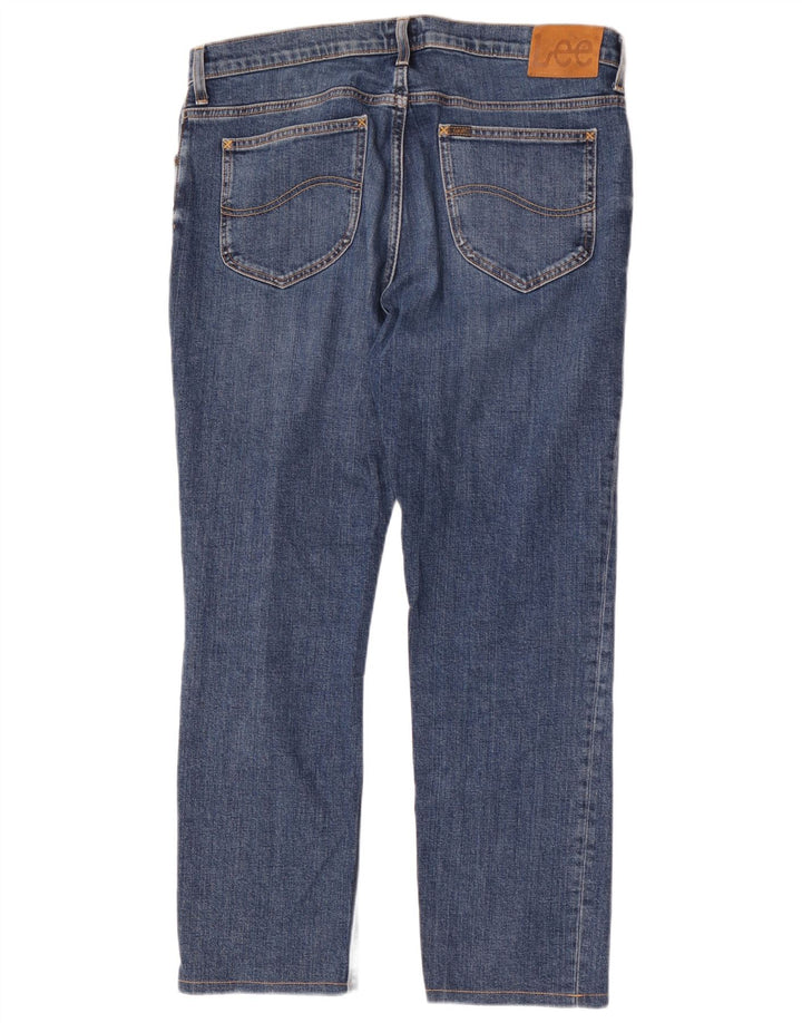 Lee Mens Rider Slim Jeans W34 L28 Blue Cotton
