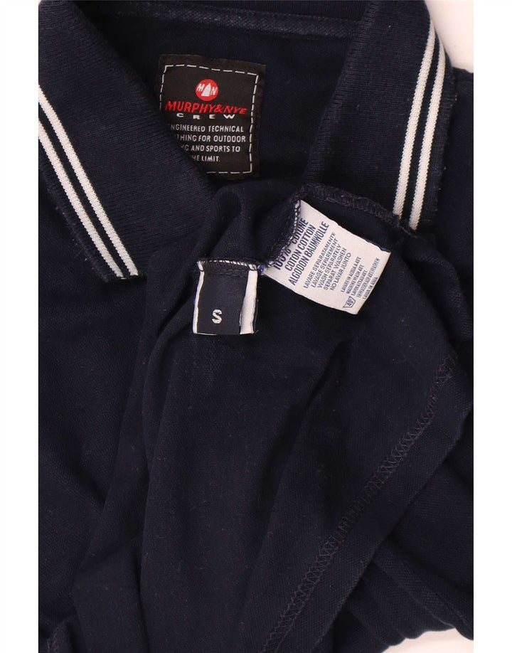 Murphy & Nye Womens Polo Shirt UK 10 Small Navy Blue Cotton