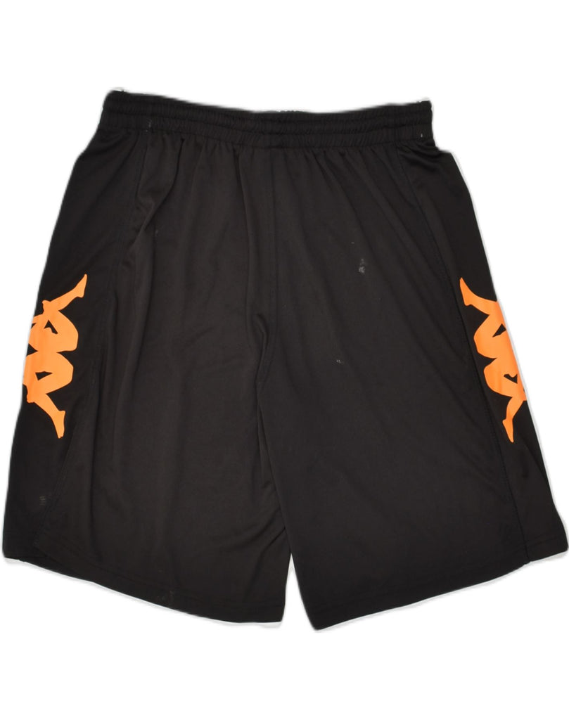 KAPPA Boys Graphic Sport Shorts 15-16 Years Medium Black | Vintage Kappa | Thrift | Second-Hand Kappa | Used Clothing | Messina Hembry 