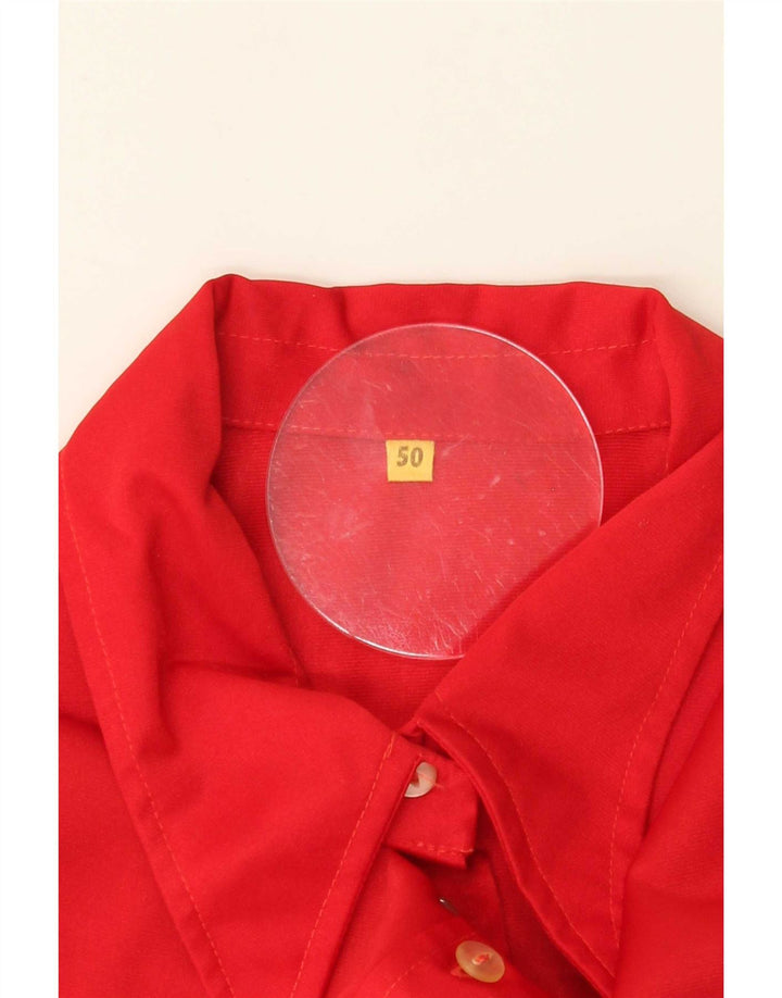 Vintage Womens Shirt IT 50 XL Red