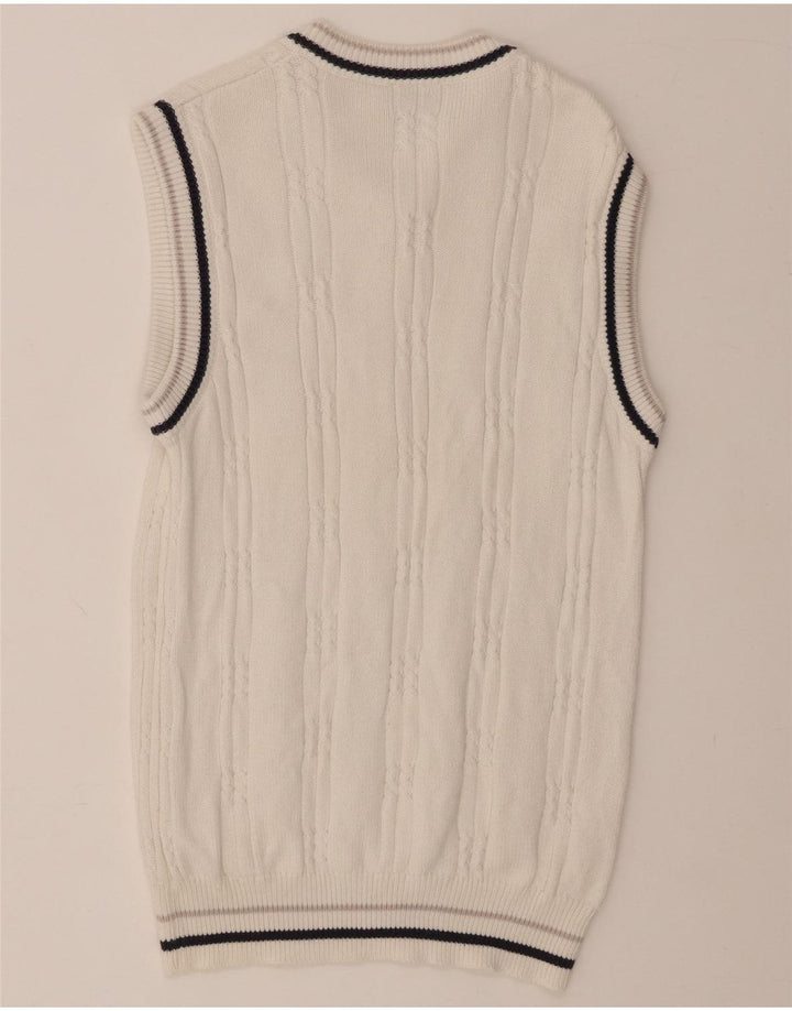 FISHBONE Mens Vest Tank Top Large White Cotton
