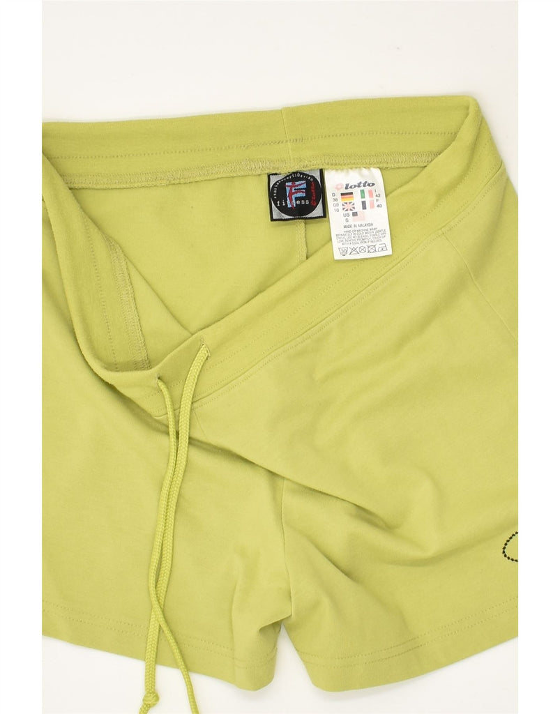 LOTTO Womens Sport Shorts UK 10 Small Green Polyester | Vintage Lotto | Thrift | Second-Hand Lotto | Used Clothing | Messina Hembry 