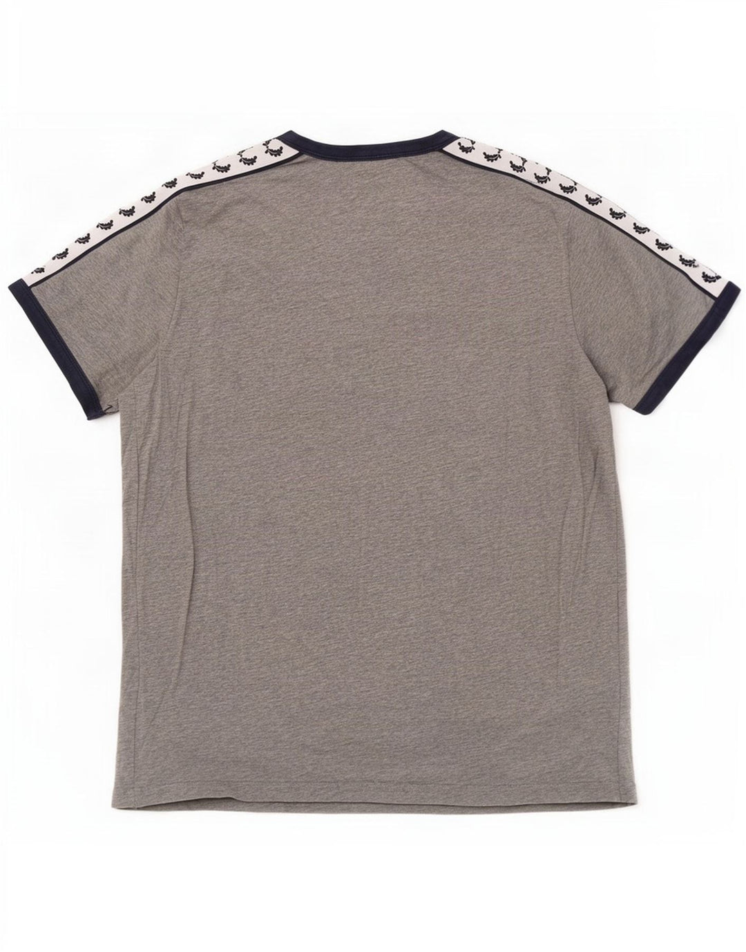 Fred Perry Mens Graphic T-Shirt Top Medium Grey Flecked Cotton
