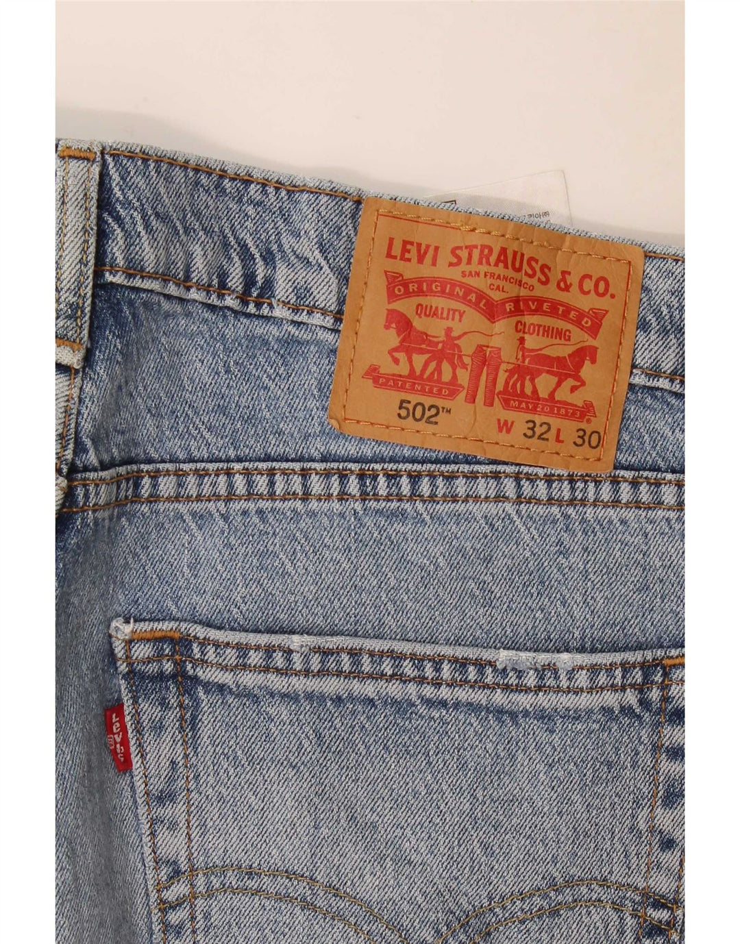 Levi's Mens 502 Tapered Jeans W32 L30 Blue Cotton