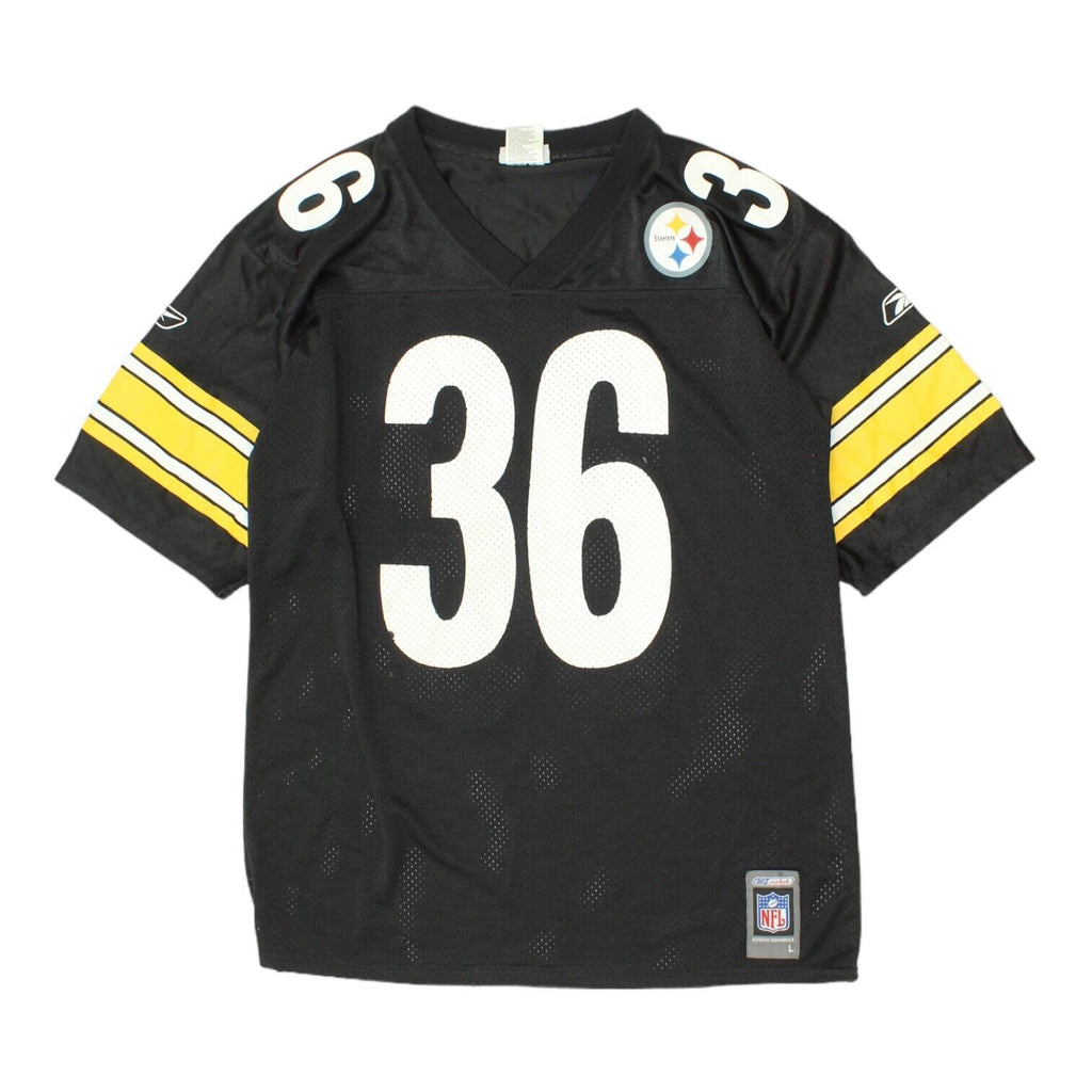 Pittsburgh Steelers Jerome Bettis Mens Black Reebok Jersey | Vintage NFL VTG | Vintage Messina Hembry | Thrift | Second-Hand Messina Hembry | Used Clothing | Messina Hembry 