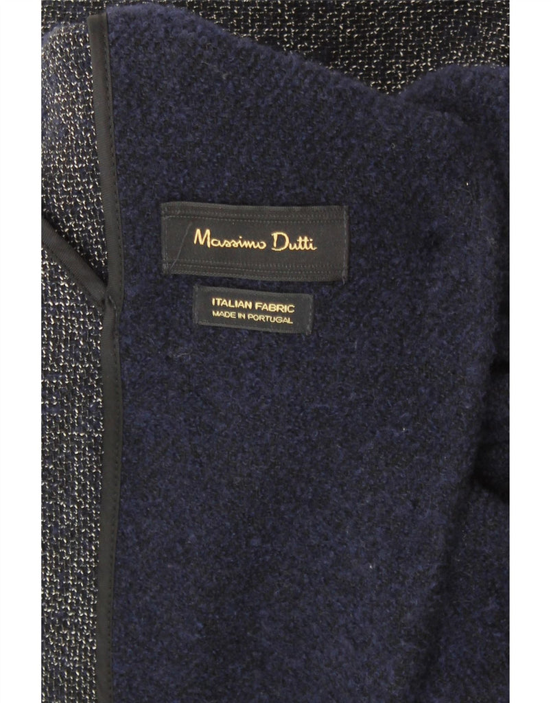 MASSIMO DUTTI Womens Hooded Cardigan Sweater UK 16 Large Navy Blue Wool Vintage Massimo Dutti and Second-Hand Massimo Dutti from Messina Hembry 