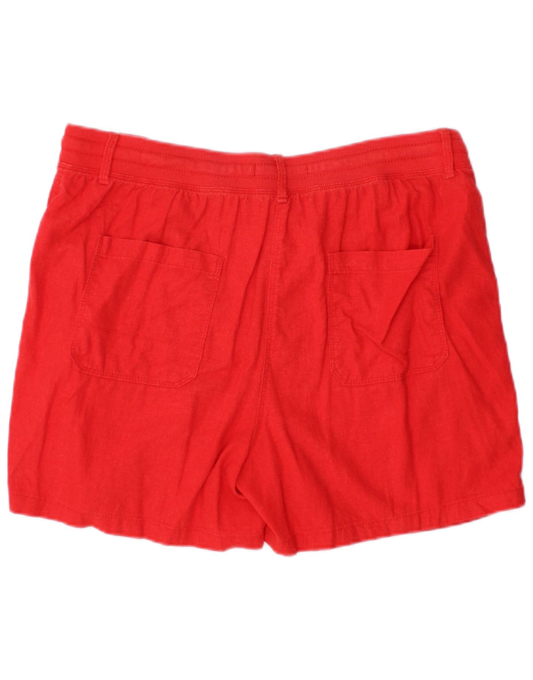 Marks & Spencer Womens Chino Shorts UK 14 Large W36 Red Linen