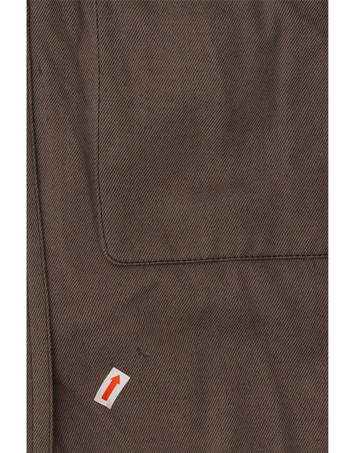 ANNALISA FERRO Womens Overcoat IT 44 Medium Grey Acrylic