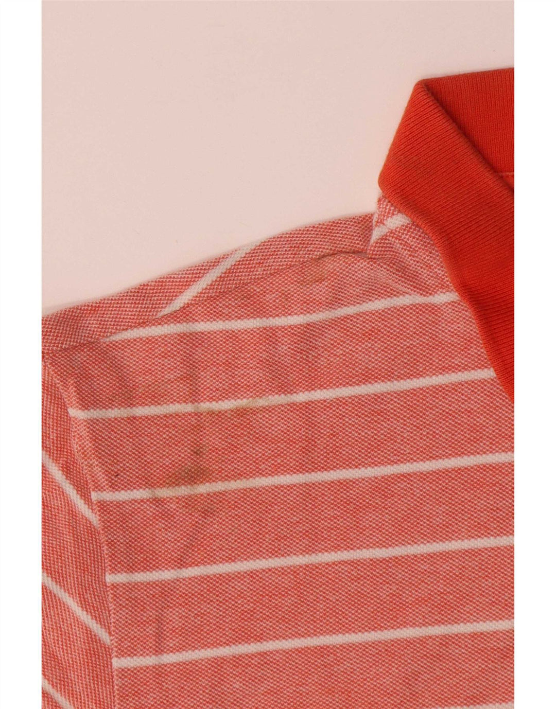 Chaps Mens Polo Shirt Medium Red Striped Cotton