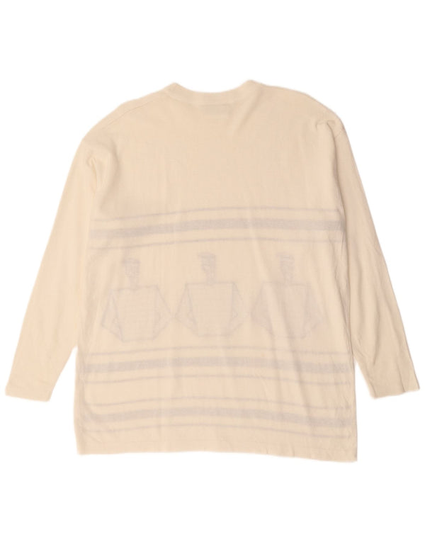 Sevres Mens Graphic Top Long Sleeve XL Off White Striped