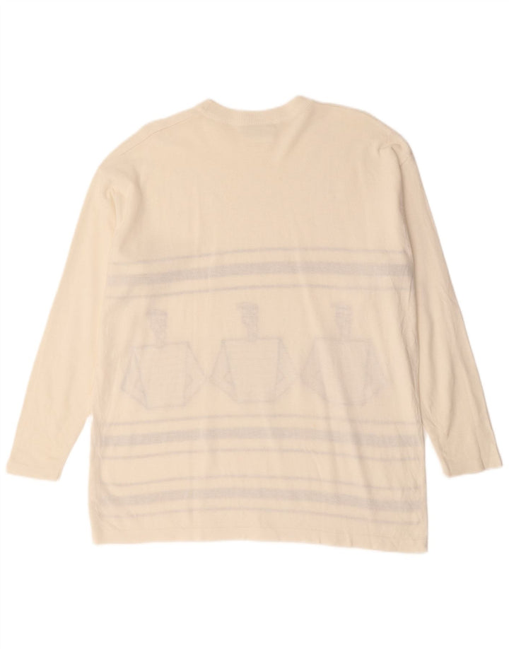 Sevres Mens Graphic Top Long Sleeve XL Off White Striped