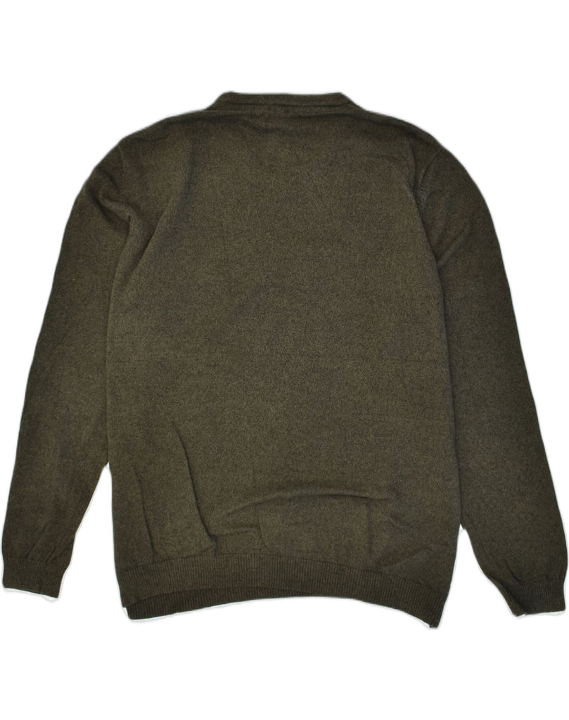 JACK & JONES Mens V-Neck Jumper Sweater 3XL Khaki Cotton | Vintage Jack & Jones | Thrift | Second-Hand Jack & Jones | Used Clothing | Messina Hembry 