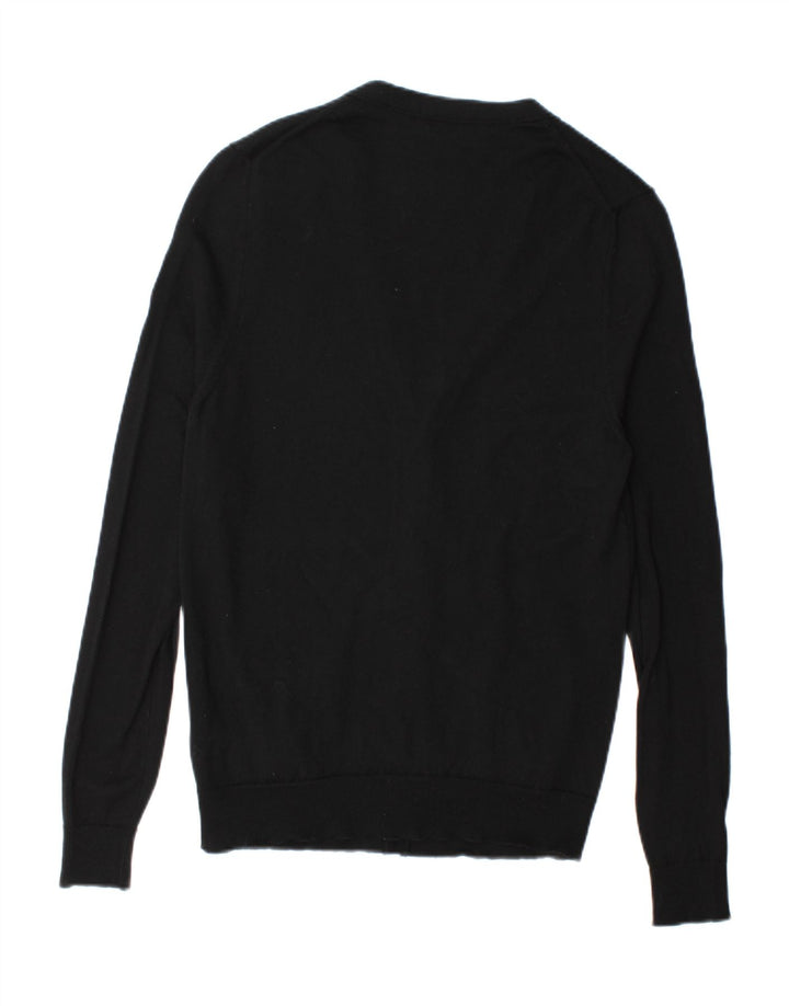 Calvin Klein Jeans Mens Cardigan Sweater Large Black Wool