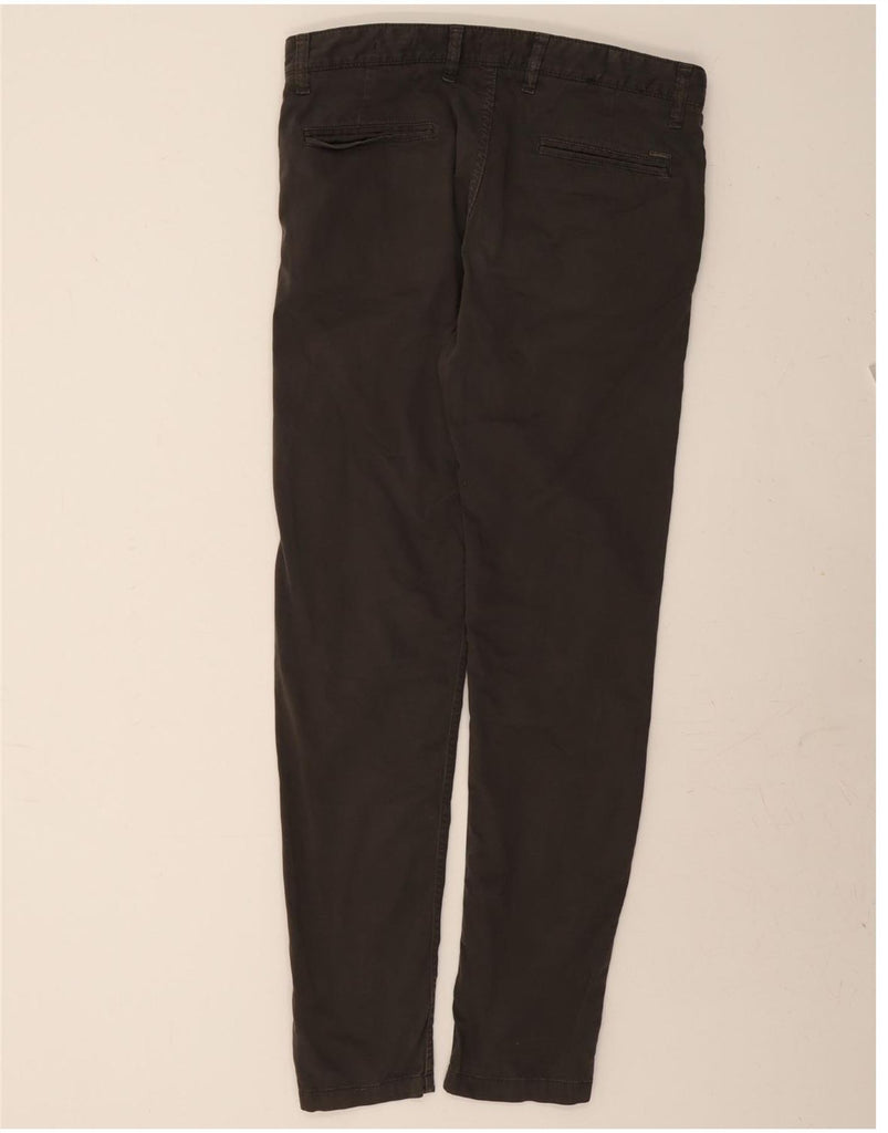 HUGO BOSS Mens Slim Chino Trousers W33 L34 Grey Cotton Vintage Hugo Boss and Second-Hand Hugo Boss from Messina Hembry 