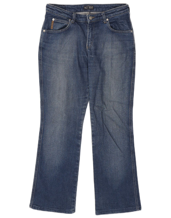 Armani Womens Bootcut Jeans W30 L28 Blue Cotton