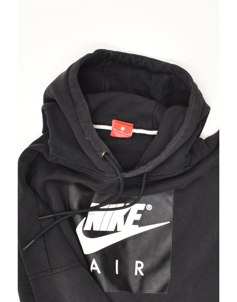 NIKE Mens Graphic Hoodie Jumper Medium Black Cotton | Vintage Nike | Thrift | Second-Hand Nike | Used Clothing | Messina Hembry 